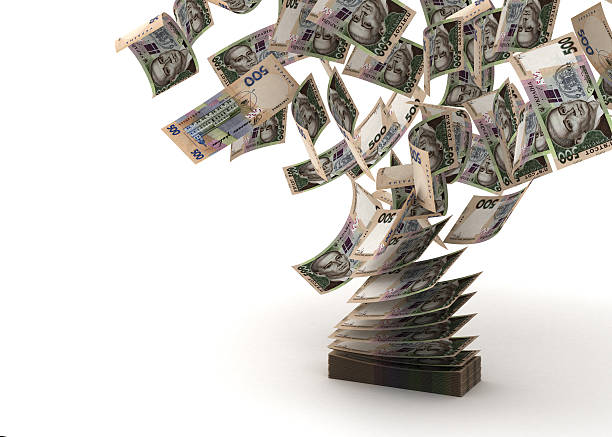 istock Flying Ukrainian Hryvnia 465524904