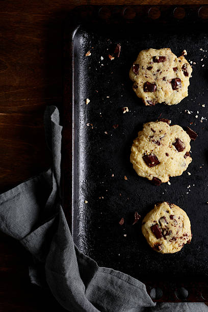 istock Sweet cookies on a baking tray 465525128