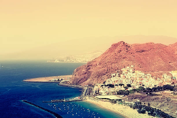 View of Playa de Las Teresitas with Santa Cruz de Tenerife in the background.
