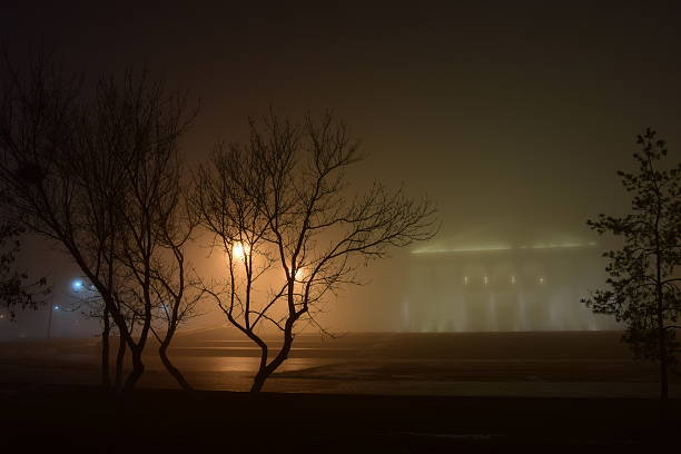 istock View in the city in thick fog 465525606