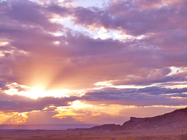 istock Evening solitude in colorful western sunset 465526598
