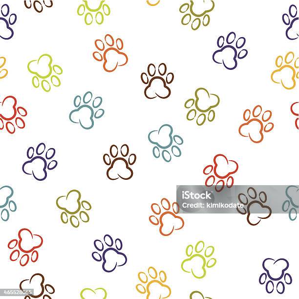 Chien Paw Print Coup Motif Sans Couture Vecteurs libres de droits et plus d'images vectorielles de Empreinte de pattes animales - Empreinte de pattes animales, Fond, Griffonnage