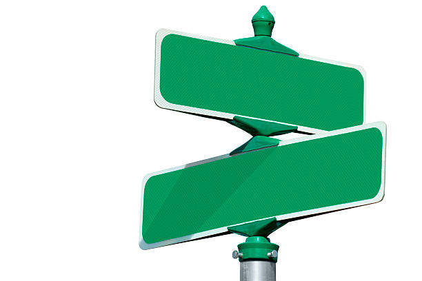 istock Blank Green Street Sign Isolated on White Background 465528947