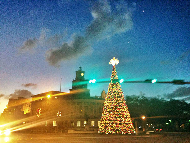 istock Christmas tree in front of Coral Gables, Florida City Hall 465529103