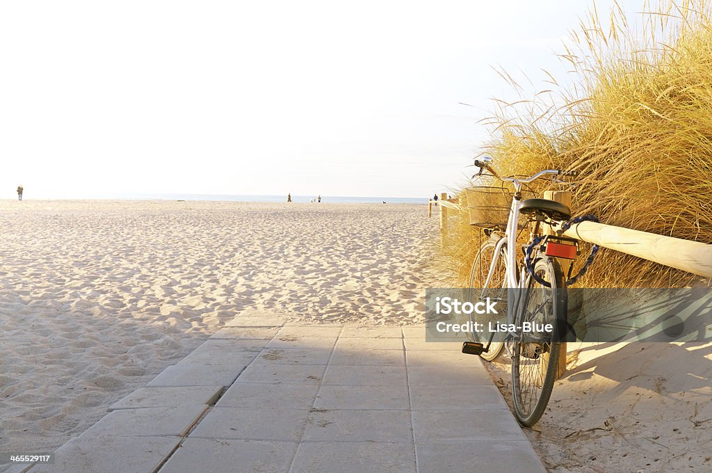 Bike at the Beach Netherlands Stock Photo