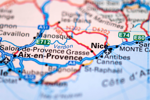 Map of Nice. 