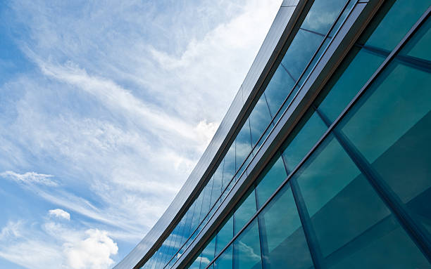 istock Low Angle View of Futuristic Architectural Features 465529413