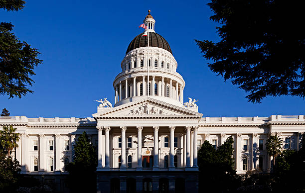 istock Front Of California State Capitol Building Blue Sky 465530870
