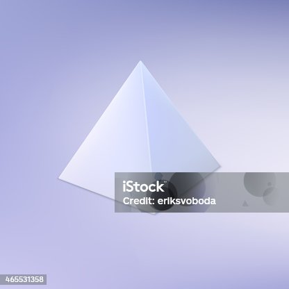 istock Pyramid, basic geometric shape. 465531358