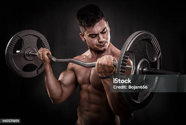 Body Building In Progress Stock Photo - Download Image Now - 2015, Abdominal Muscle, Adult