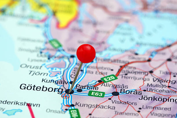 istock Goteborg pinned on a map of europe 465532544