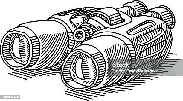 Binoculars Drawing Stock Illustration - Download Image Now - Binoculars, Camping, Doodle