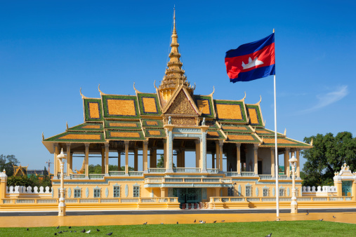The Chan Chhaya Pavilion (or moonlight pavilion) of the Royal Palace in Phnom Penh, Cambodia.
