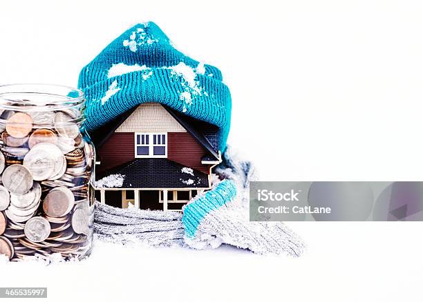 Saving For Winter Housing Costs Stock Photo - Download Image Now - Domestic Life, Residential Building, House