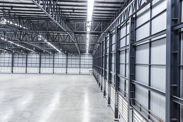 istock Structure of roof  warehouse in side 465536006