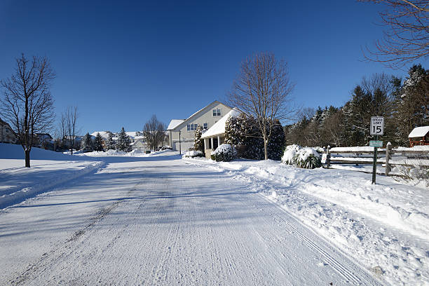 istock Neighbourhood after snowstorm 465538353