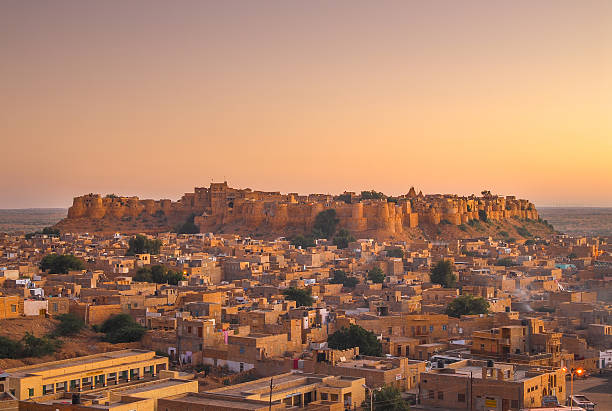 Scenic Jaisalmer Fort with a sunset