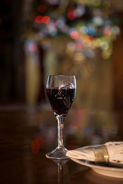 Lonely Christmas with wine