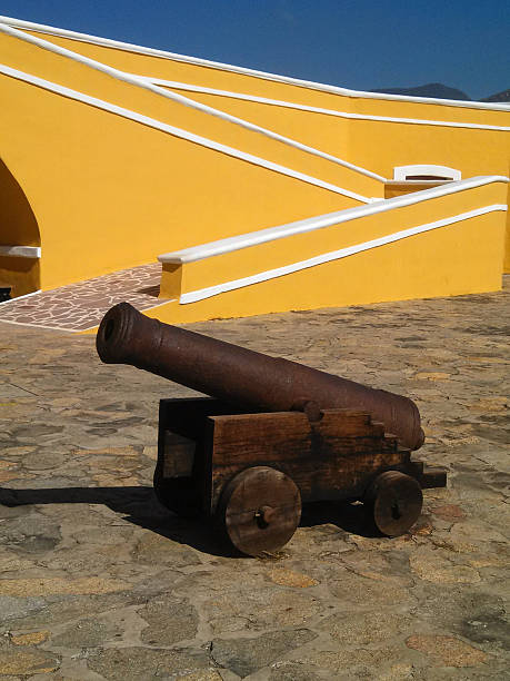 cannon i ściany fort san diego acapulco meksyk - fort san diego zdjęcia i obrazy z banku zdjęć