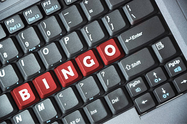 Bingo on keyboard stock photo