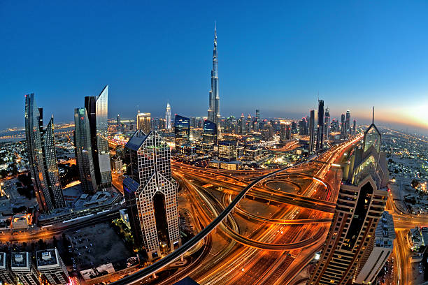 istock Busy Sheikh Zayed Road in the evening in Dubai, 465549232