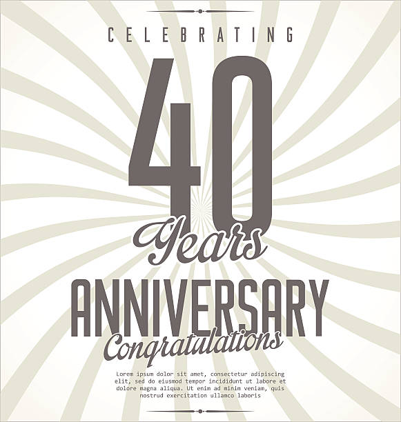 Anniversary retro background