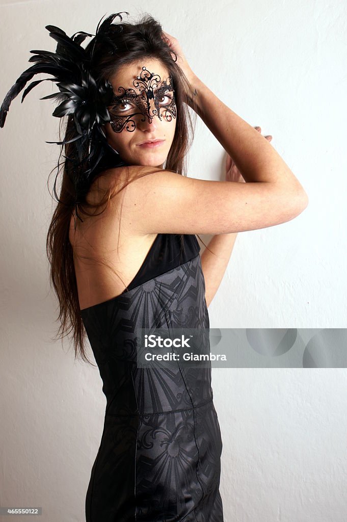 Lady with carnival mask 2015 Stock Photo