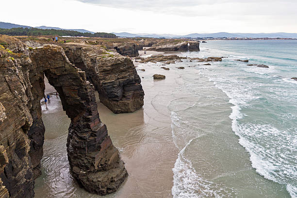 Beach of the Cathedrals  - Playa de Las Catedrales stock photo