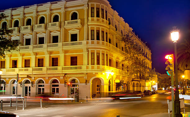 istock Eivissa Ibiza town night view with car traffic 465552894
