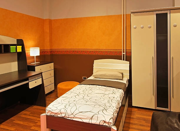 istock Orange child bedroom 465553345