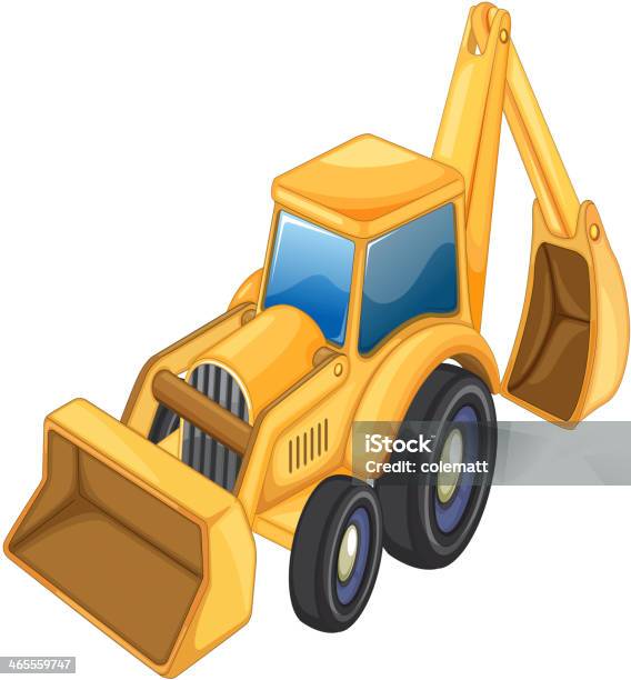Traktor Jcb Stock Vektor Art und mehr Bilder von Baugewerbe - Baugewerbe, Berufsfahrer, Bunt - Farbton