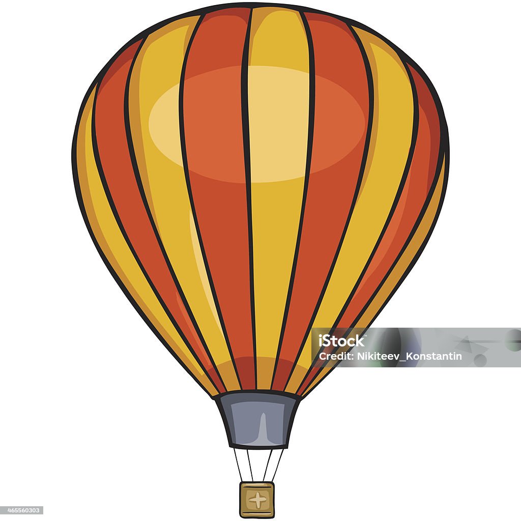 Vectores de globos de aire a rayas - arte vectorial de Amarillo - Color libre de derechos