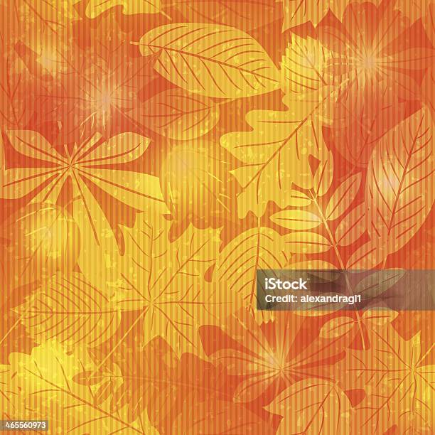 Vetores de Brilhante Outono Padrão Sem Emendas e mais imagens de Abstrato - Abstrato, Amarelo, Arbusto
