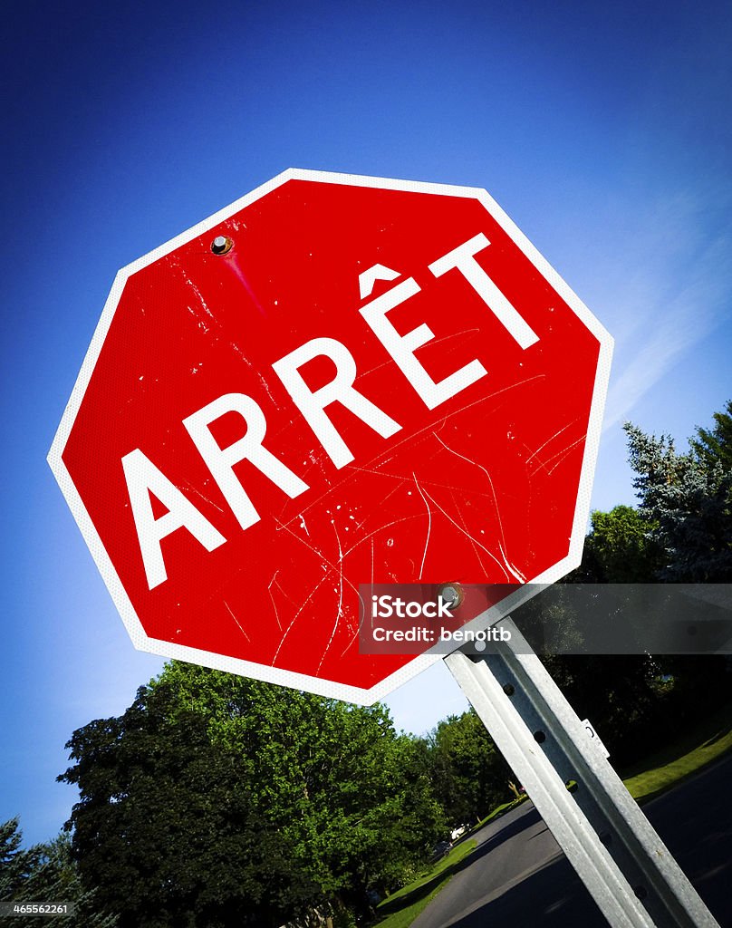 Français canadien Stop - Photo de Argent libre de droits