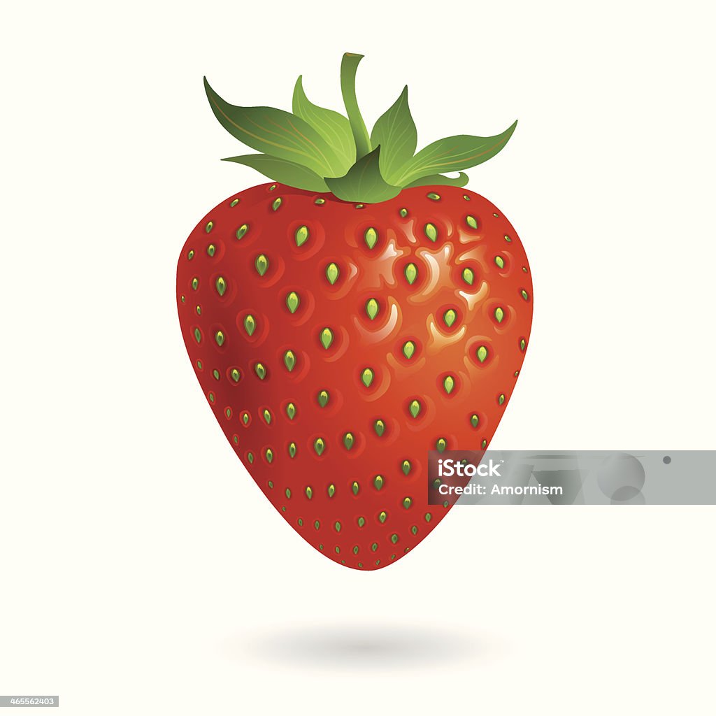 Strawberry izolować na białym tle - Grafika wektorowa royalty-free (Bez ludzi)