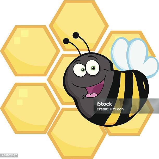 Bumble Abelha Na Frente De Uma Laranja Urticária - Arte vetorial de stock e mais imagens de Abelha - Abelha, Abelhão, Alegria