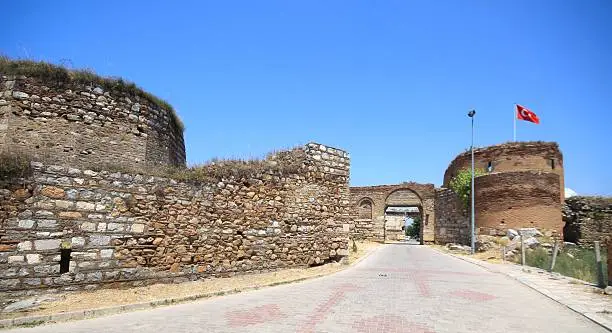 Citywalls and Gate of Nicea (Iznik) in Bursa - Turkey.
