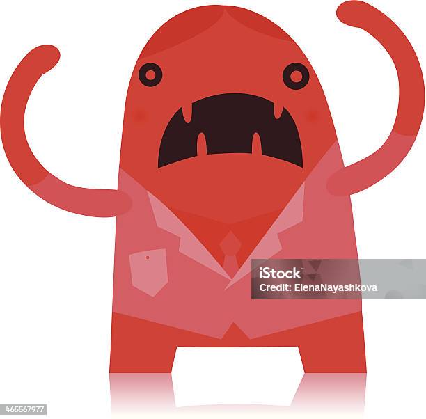 Ilustración de Angry Rojo Empleada De Oficina Monster y más Vectores Libres de Derechos de Animal - Animal, Brazo de animal, Brazo humano