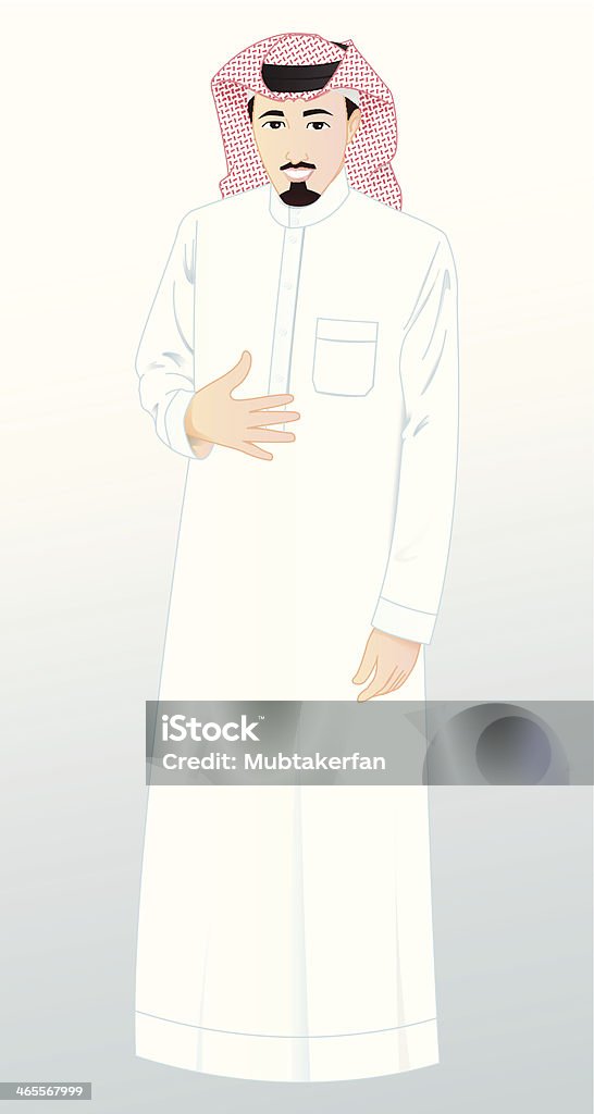 Arabic man Saudi man Abu Dhabi stock vector