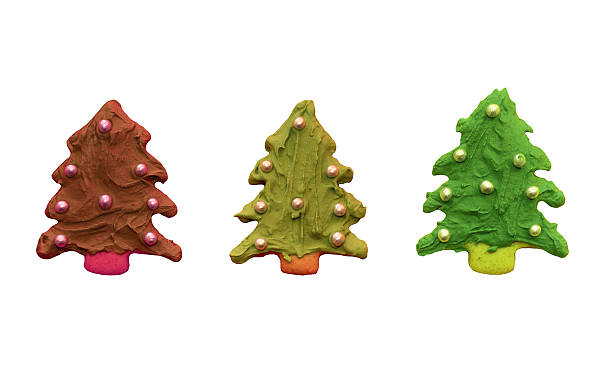 istock Gingerbread colourful Christmas Trees - isolated 465573385