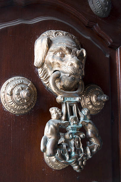 istock Lion head door knocker, Archbishops Palace, Lima, Peru 465574287