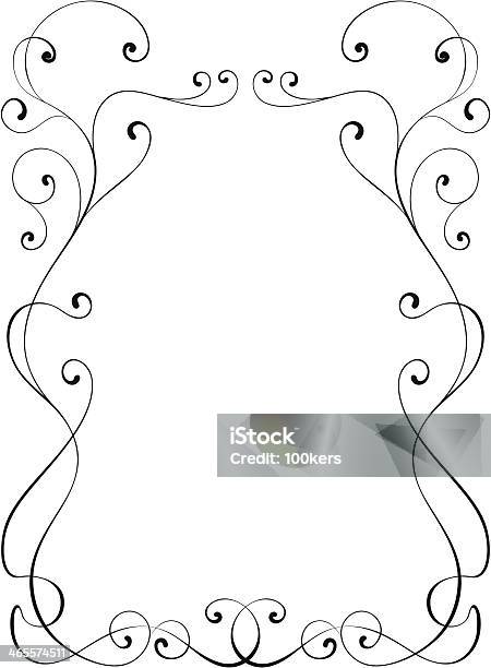 Calligraphy Ornamental Decorative Frame Stock Illustration - Download Image Now - Abstract, Art, Art And Craft