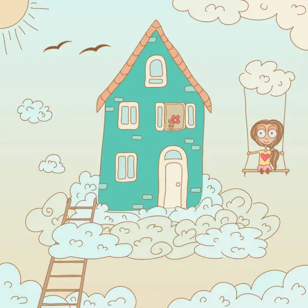 Vector illustration of Dream home
