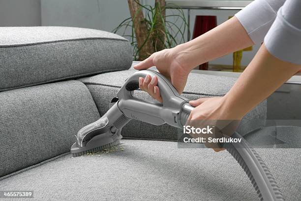 Cleaning Sofa Stock Photo - Download Image Now - Sofa, Cleaning, Vacuum Cleaner