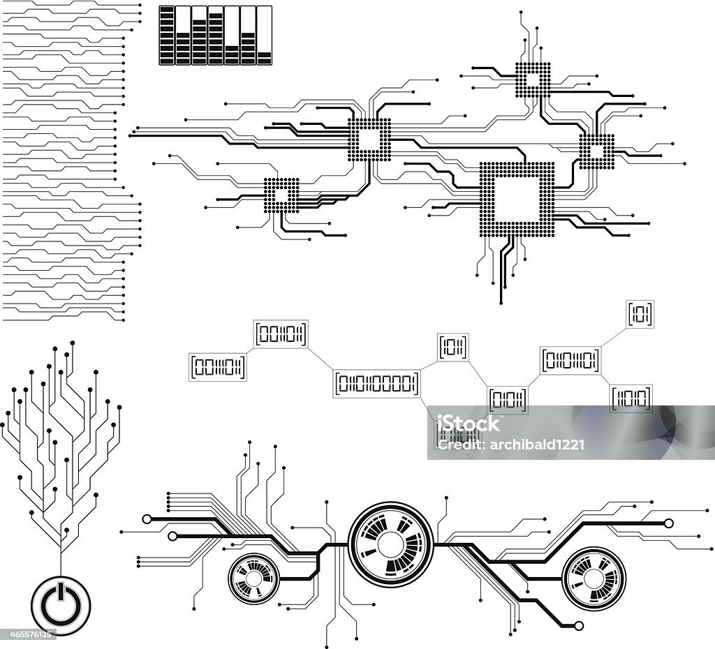 design elements set of abstract design modern technology theme elements. eps10 vector Abstract stock vector