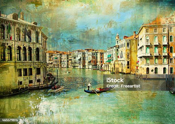 Romantic Venice Stock Photo - Download Image Now - Painting - Art Product, Art, Oil Painting