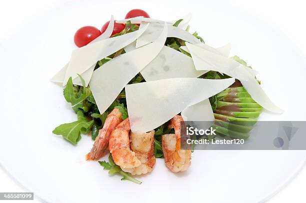 Insalata Di Rucola E Pomodoro Gamberi - Fotografie stock e altre immagini di Cibo - Cibo, Composizione orizzontale, Formaggio