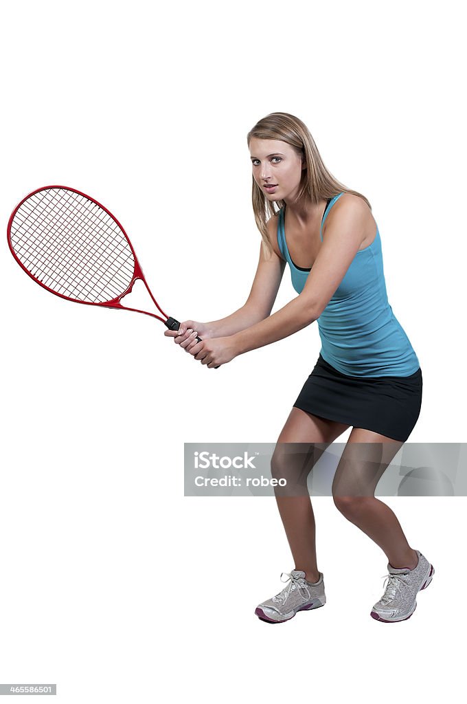 Kobieta Gra Tenis - Zbiór zdjęć royalty-free (Czynność)