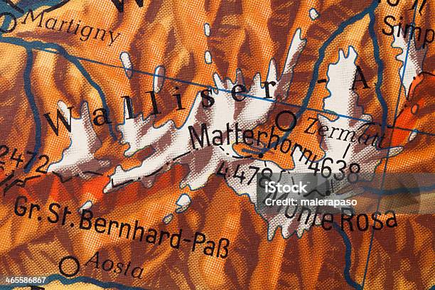 Монтероза Старая Карта — стоковые фотографии и другие картинки Монте Роза - Монте Роза, Европейские Альпы, Италия