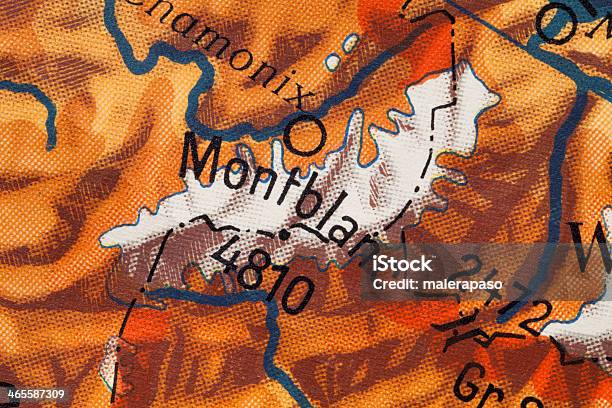 Mont Blanc Old Map - zdjęcia stockowe i więcej obrazów Alpinizm - Alpinizm, Antyczny, 1930-1939